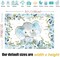 Elephant Boy Baby Shower Backdrop, Blue Floral Elephant Baby Shower Party Decorations It's A Boy Little Peanut Elephant Birthday Party Banner Supplies Photography Background 5x3ft